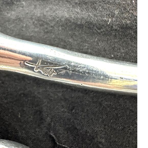 Michael Aram Lotus Blossom Flowers Serving Set Fork Spoon w/Logo Storage Pouch! - Picture 9 of 10